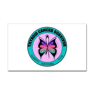 Thyroid Cancer Survivor Rectangle Decal by shirts4cancer2