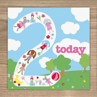 one two or three today card by showler and showler