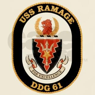 USS Ramage DDG 61 Navy Ship T Shirt by military_outlet