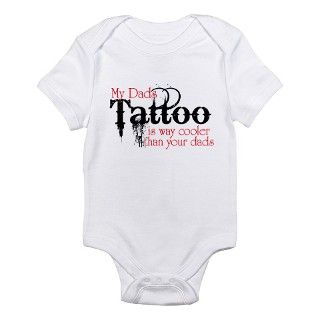 Dads tattoos cooler Baby Toddler Infant Bodysuit by owenandemma