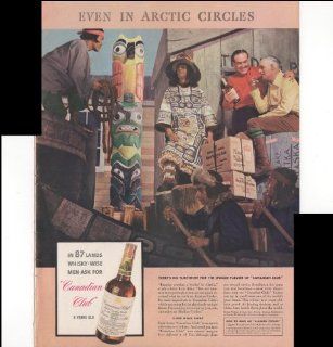 Canadian Club Whisky Even In The Arctic Circle Alaska 1938 Antique Advertisement  Prints  