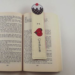 personalised 'i love christmas' bookmark by cherish handmade
