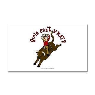 Light Bull Riding Rectangle Decal by girlscantwhat