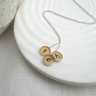 'love letters' personalised initial necklace by evy designs