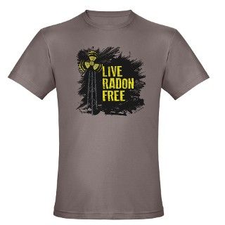 Live Radon Free   Lung Cancer Awareness T Shirt by DustyJoy