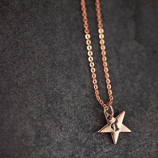 personalised little star necklace by j&s jewellery