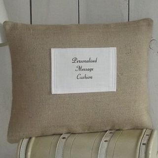 ' message quote ' personalised cushion by rustic country crafts