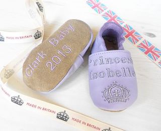 royal baby personalised princess baby shoes by born bespoke