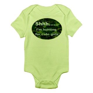 Hunting for cute girls Infant Bodysuit by BubblegumTshirtsandApparel