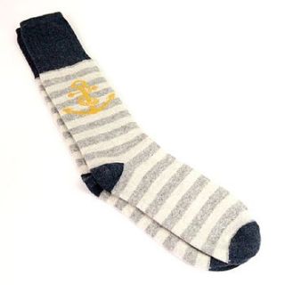 knitted lambswool socks for him  creatures by catherine tough