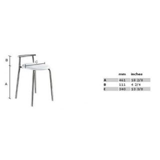 Smedbo Outline Shower Chair in Stainless Steel
