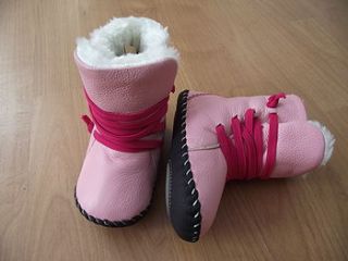baby girl's/boys soft real leather boots by my little boots