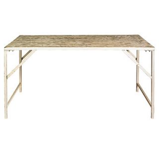 warehouse table with metal legs by nordal by idea home co