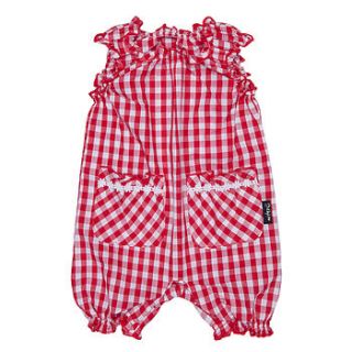 gingham playsuit by little mites