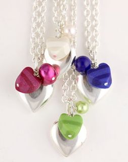 petite silver heart necklace by fingerprints
