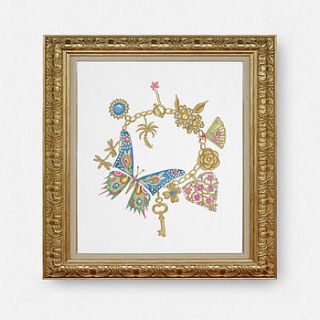 butterfly charm limited edition print by anzu