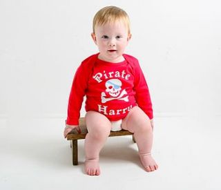 personalised 'pirate' t shirt by jack spratt baby