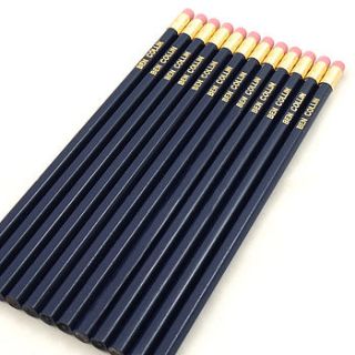 pack of 12 personalised graphite pencils by able labels