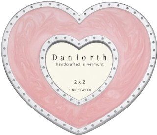 Danforth   Heart 2x2 Pewter Picture Frame (Pink)   Single Frames