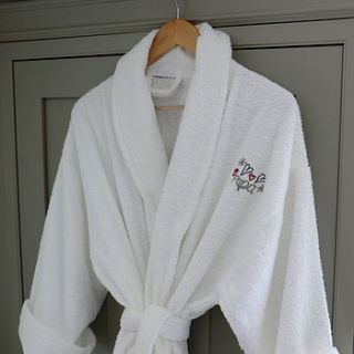 personalised bath robe by big stitch