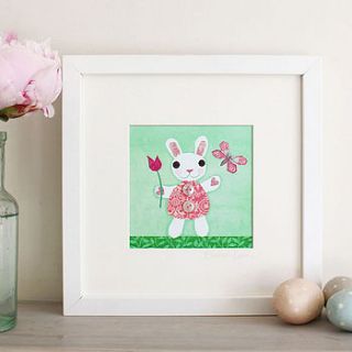 rabbit print by pomegranate prints
