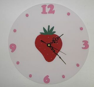 personalised strawberry clock by brambleberries