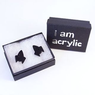 rocket cufflinks by i am acrylic