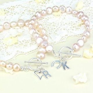 personalised nugget pearl bracelet by lisa angel