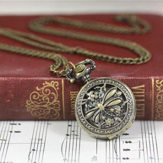 time dragonflies by watch necklace by lisa angel