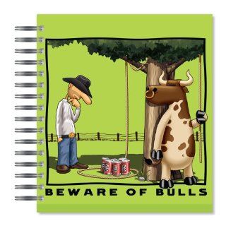 ECOeverywhere Beware of Bulls Picture Photo Album, 18 Pages, Holds 72 Photos, 7.75 x 8.75 Inches, Multicolored (PA11862)  Wirebound Notebooks 