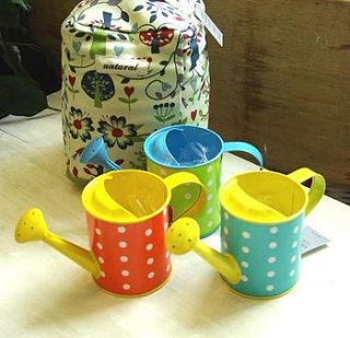 spotty mini watering cans by boxwood