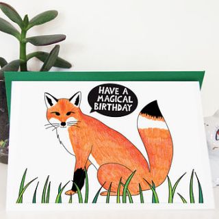 fox birthday card by superfumi