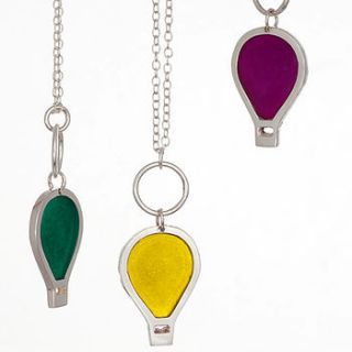 hot air balloon necklace by kate wimbush jewellery