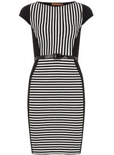 black striped bodycon dress by jolie moi