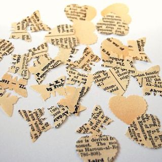 phrase and fable vintage heart table confetti by love those prints