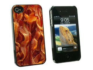 Graphics and More Bacon   Snap On Hard Protective Case for Apple iPhone 4 4S   Black   Carrying Case   Non Retail Packaging   Black Cell Phones & Accessories