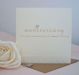 handmade lace anniversary card by laura sherratt designs