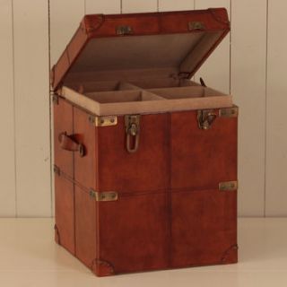 french vintage style leather chest trunk by cowshed interiors