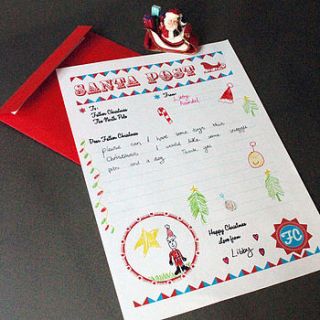 personalised diy childrens letter to santa by pearl and earl