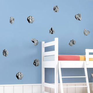 space asteroids wall stickers by the binary box
