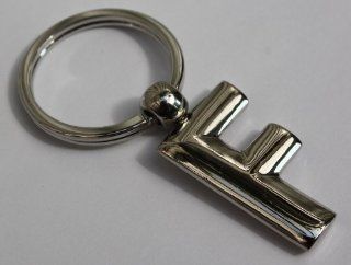 Solid Metal Letter F Keychain 