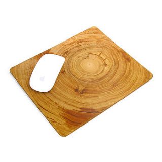 printed leather wood grain mouse mat by tovi sorga