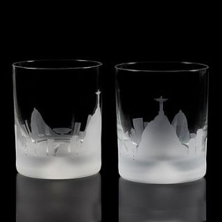 pair of rio de janiero skyline tumblers by inkerman london