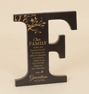 Family Tree Roots Large Architectural Alphabet Letter F for Table or Wall   Prints