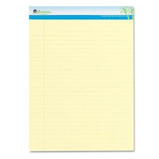 Universal Sugarcane   Sugarcane Based Writing Pads, Wide, 11 3/4 x 8 1/2, Canary, 2 50 Sheet Pads/Pk   Sold As 1 Pack   Made from a sugarcane by product (bagasse) a renewable resource that's recyclable, with the performance of standard paper.  Legal 