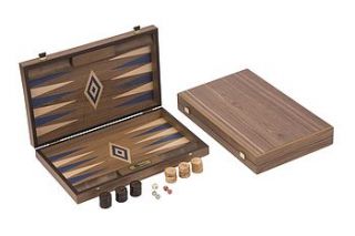 uber walnut backgammon set by uber games