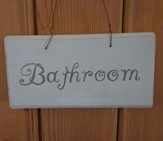 bathroom door sign by giddy kipper