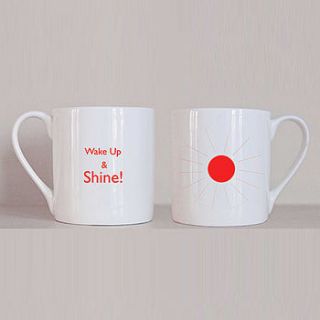 'wake up and shine' mug by little mug company