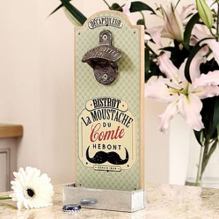 gentlemen moustache wall bottle opener by dibor