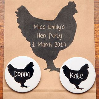 hen night personalised party, favour bags by red berry apple